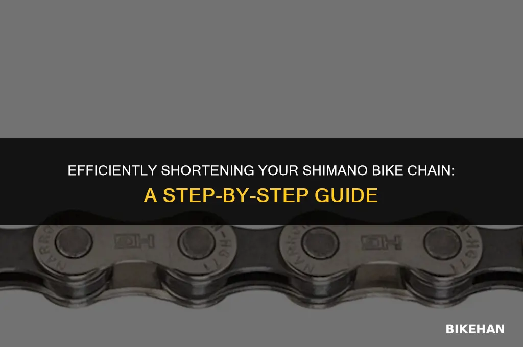 how to shorten a shimano bike chain