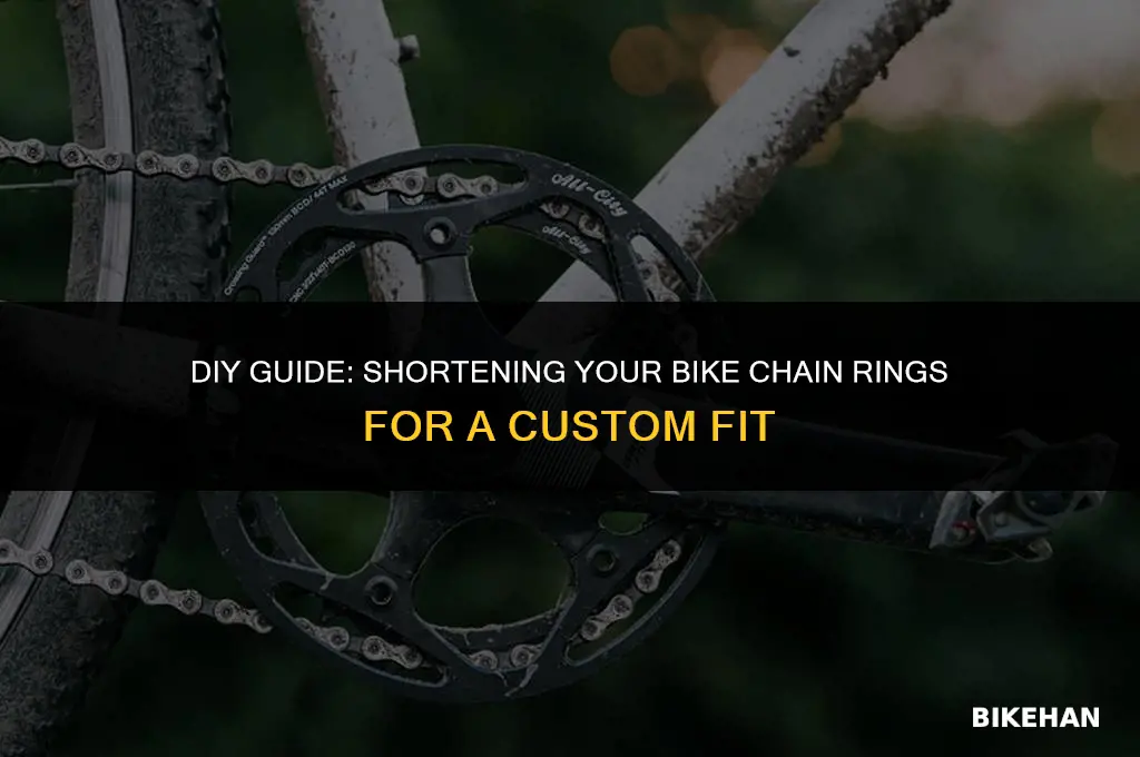 how to shorten rings from a bike chain