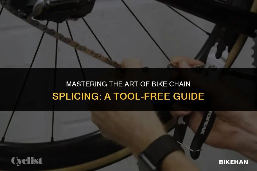 how to splice a bike chain without a chain tool