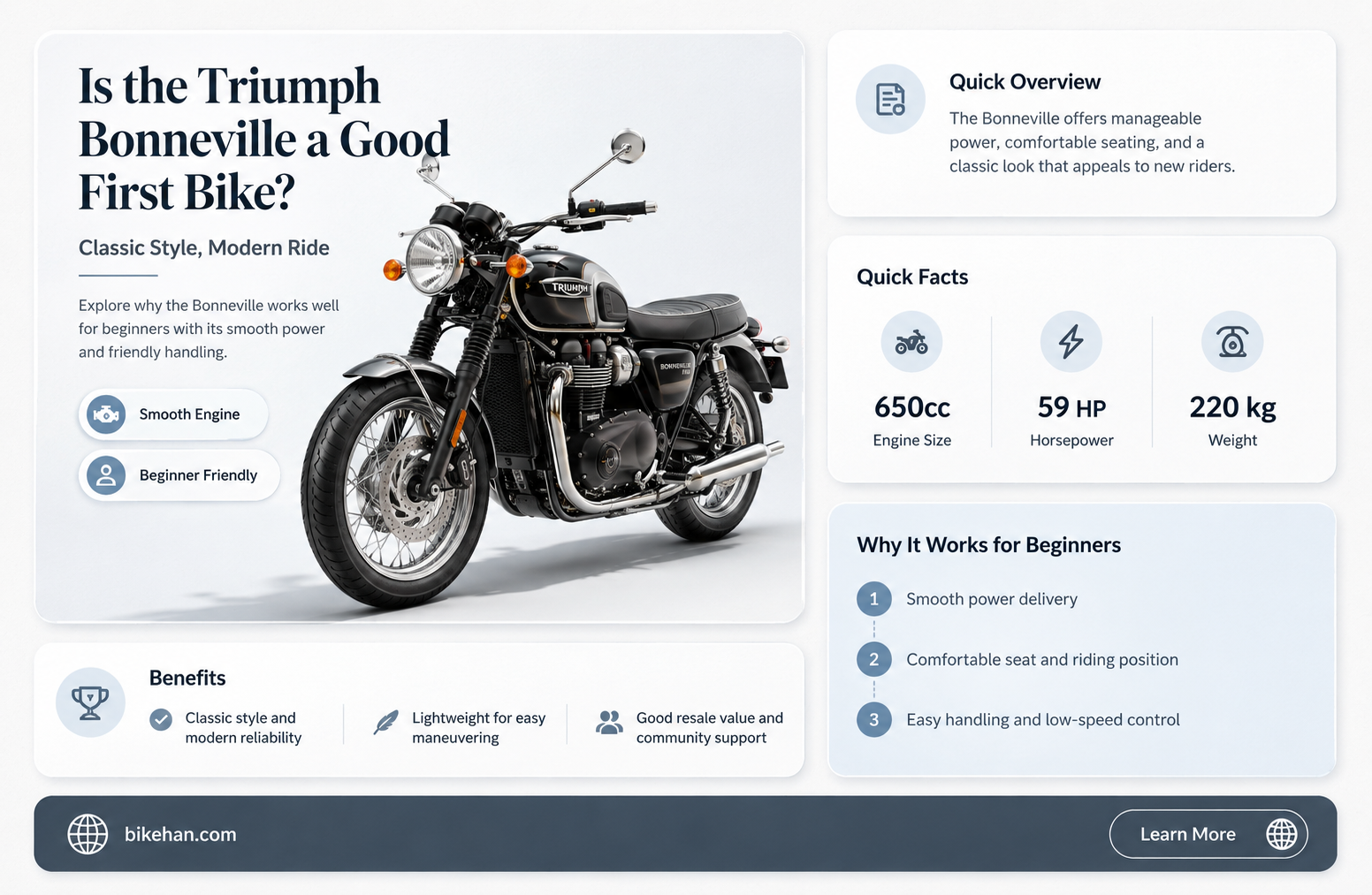 is triumph bonneville a good first bike