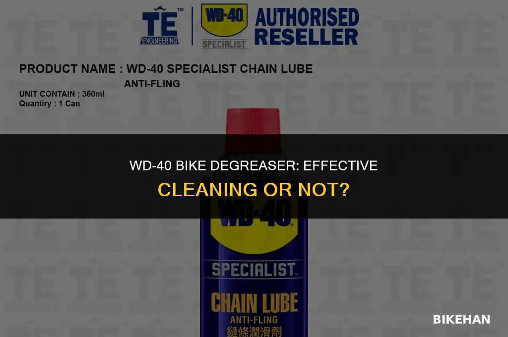is wd 40 bike degreaser good