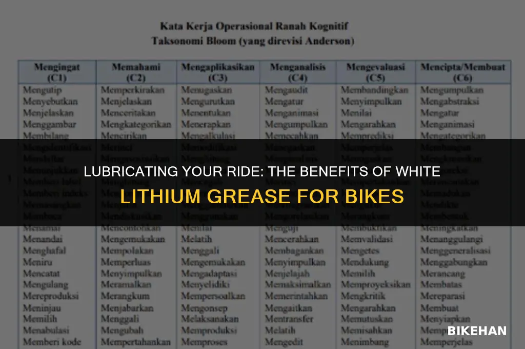 is white lithium grease good for bikes