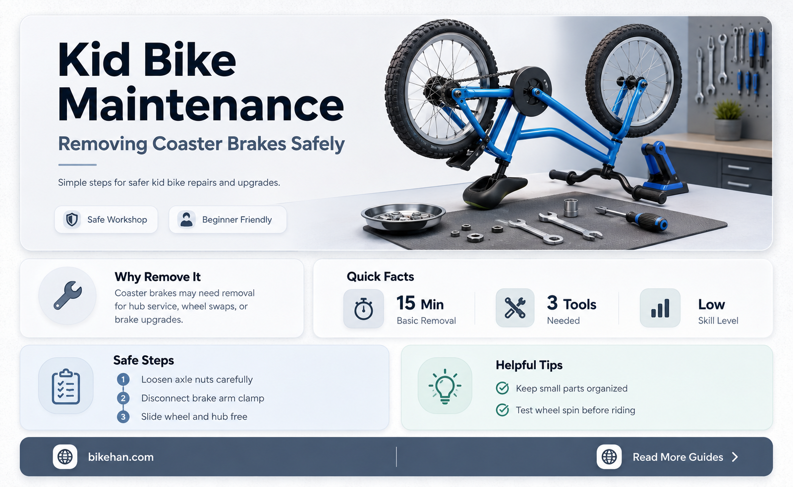 how to remove coaster brake from kid bike