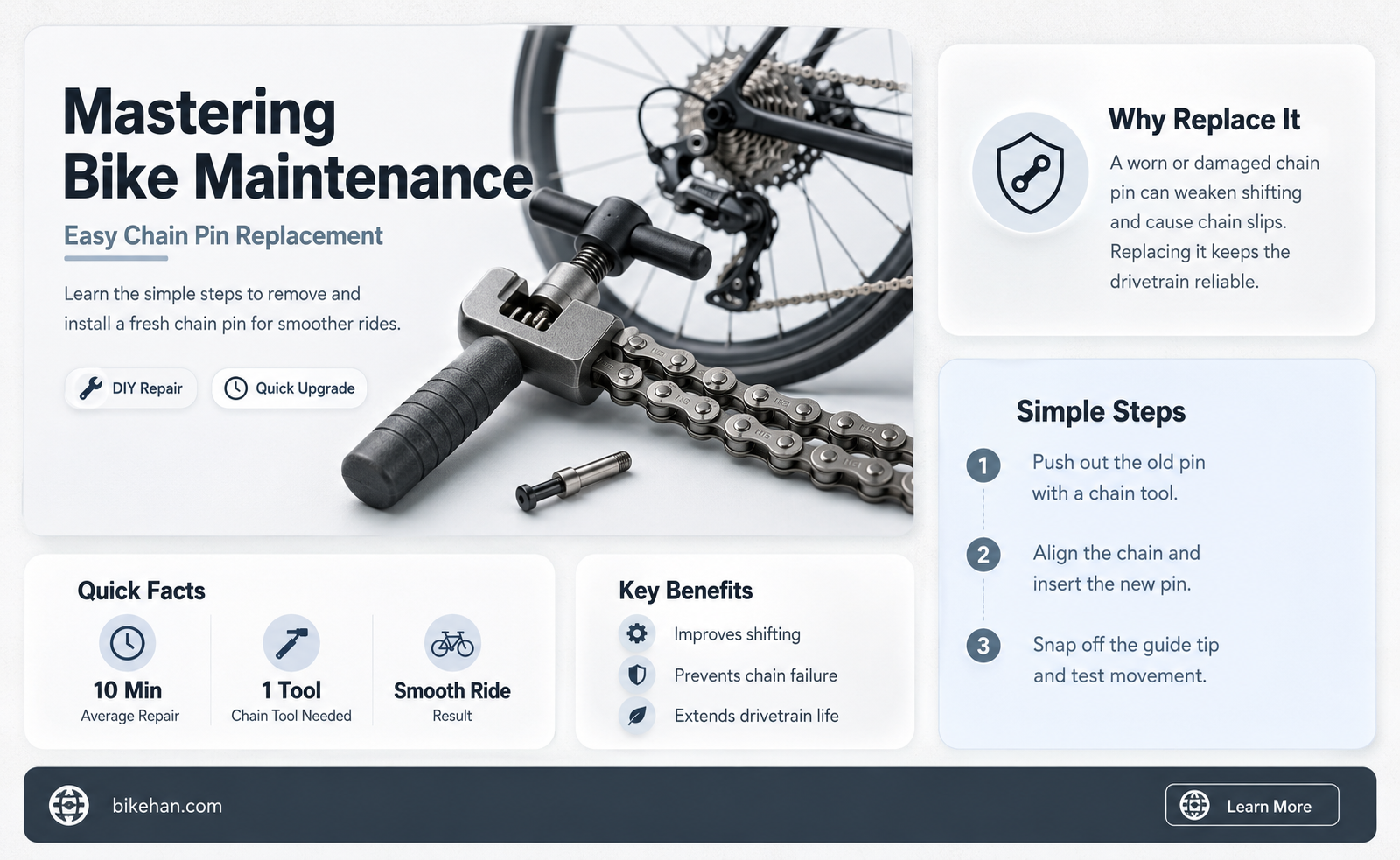how to replace a bike chain pin