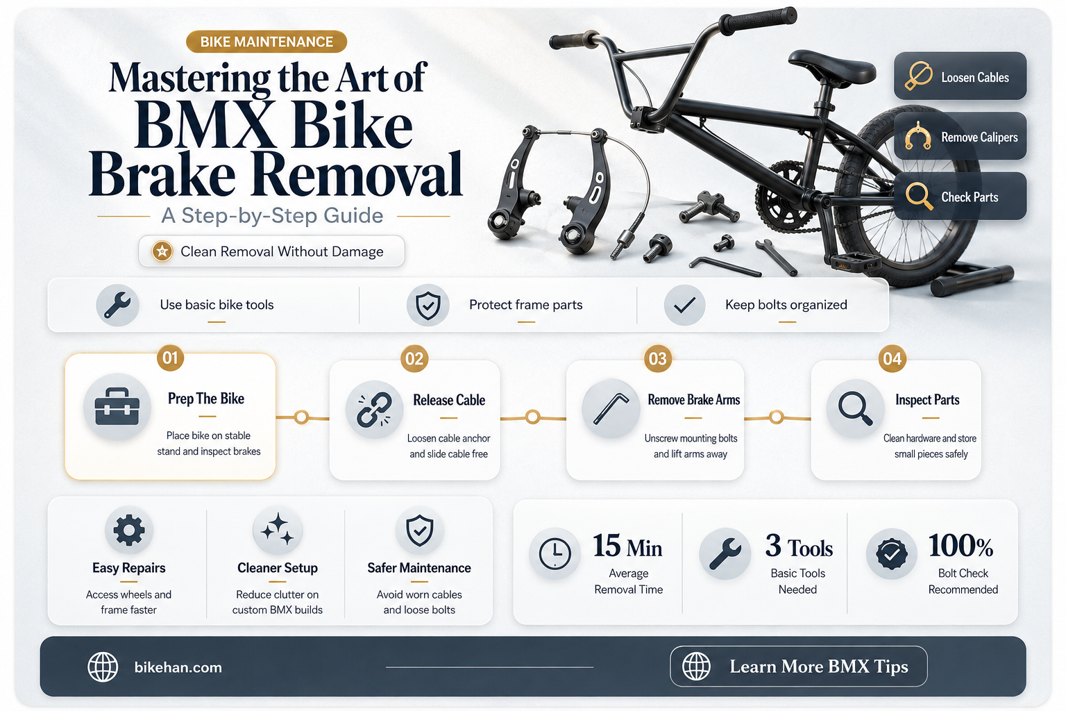 how to remove brakes from a bmx bike