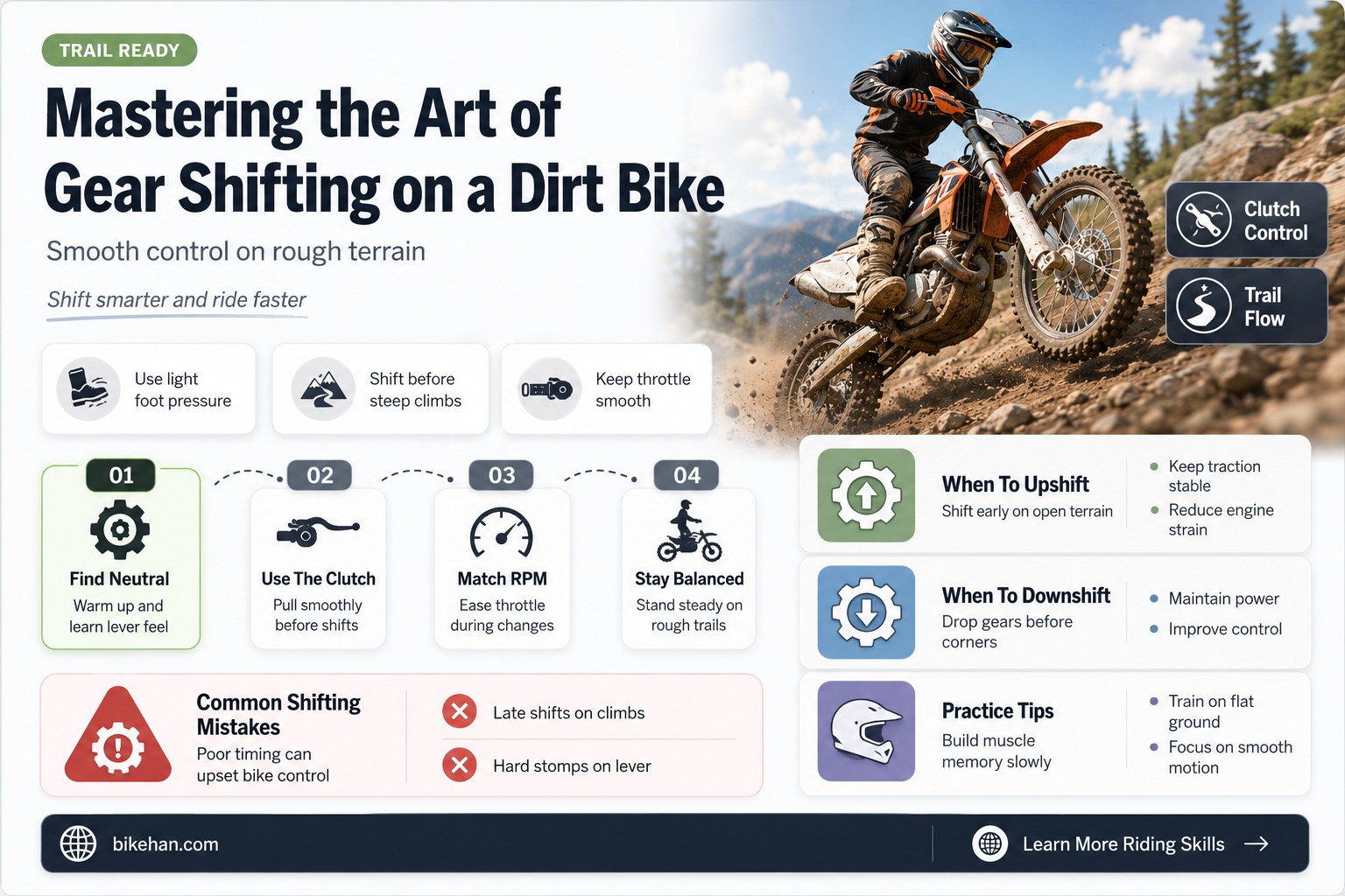 how to drive a dirt bike with gears