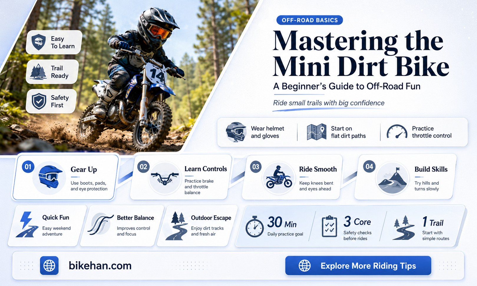 how to drive a mini dirt bike