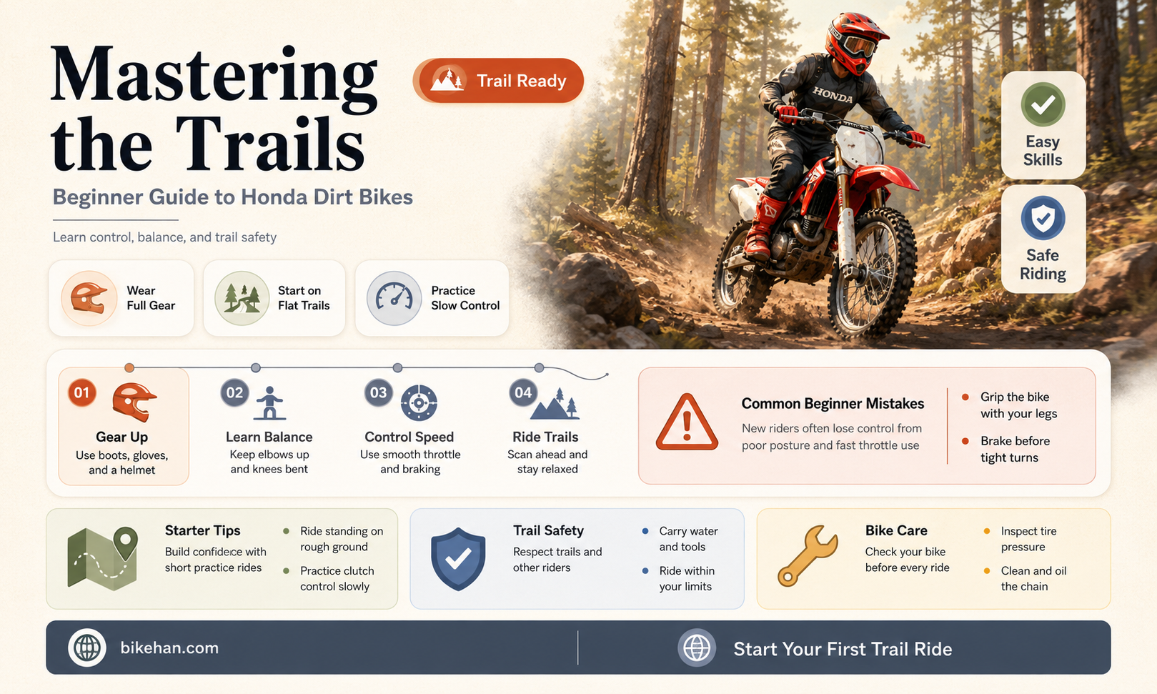 how to drive a honda dirt bike