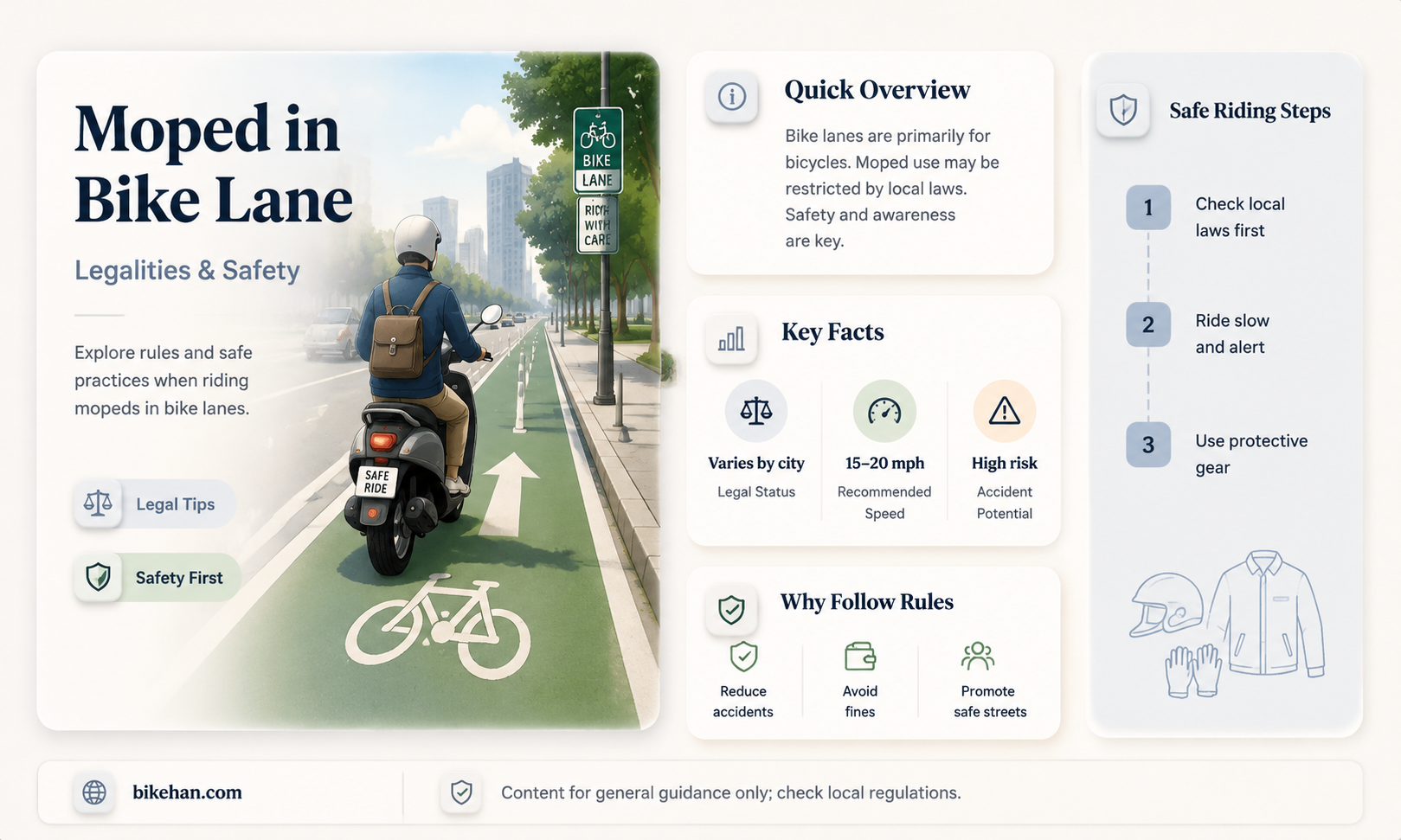 can you ride moped in bike lane