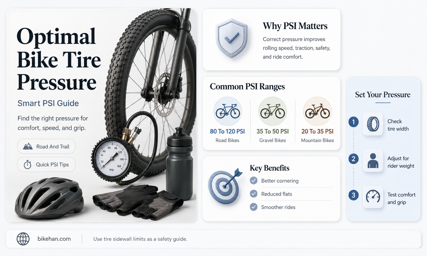 what is the ideal bike tire pressure