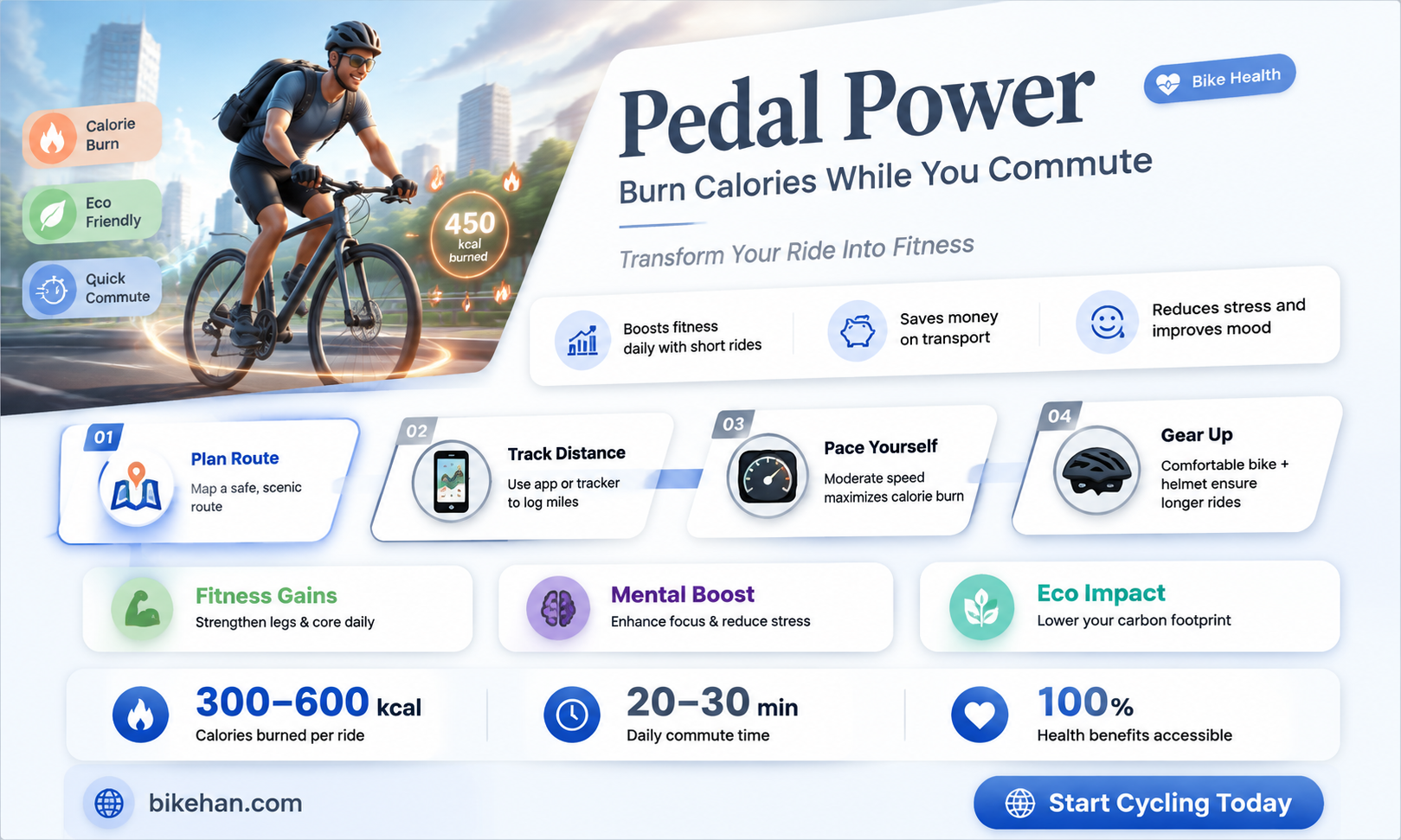 how many caloires do you burn bike commuting