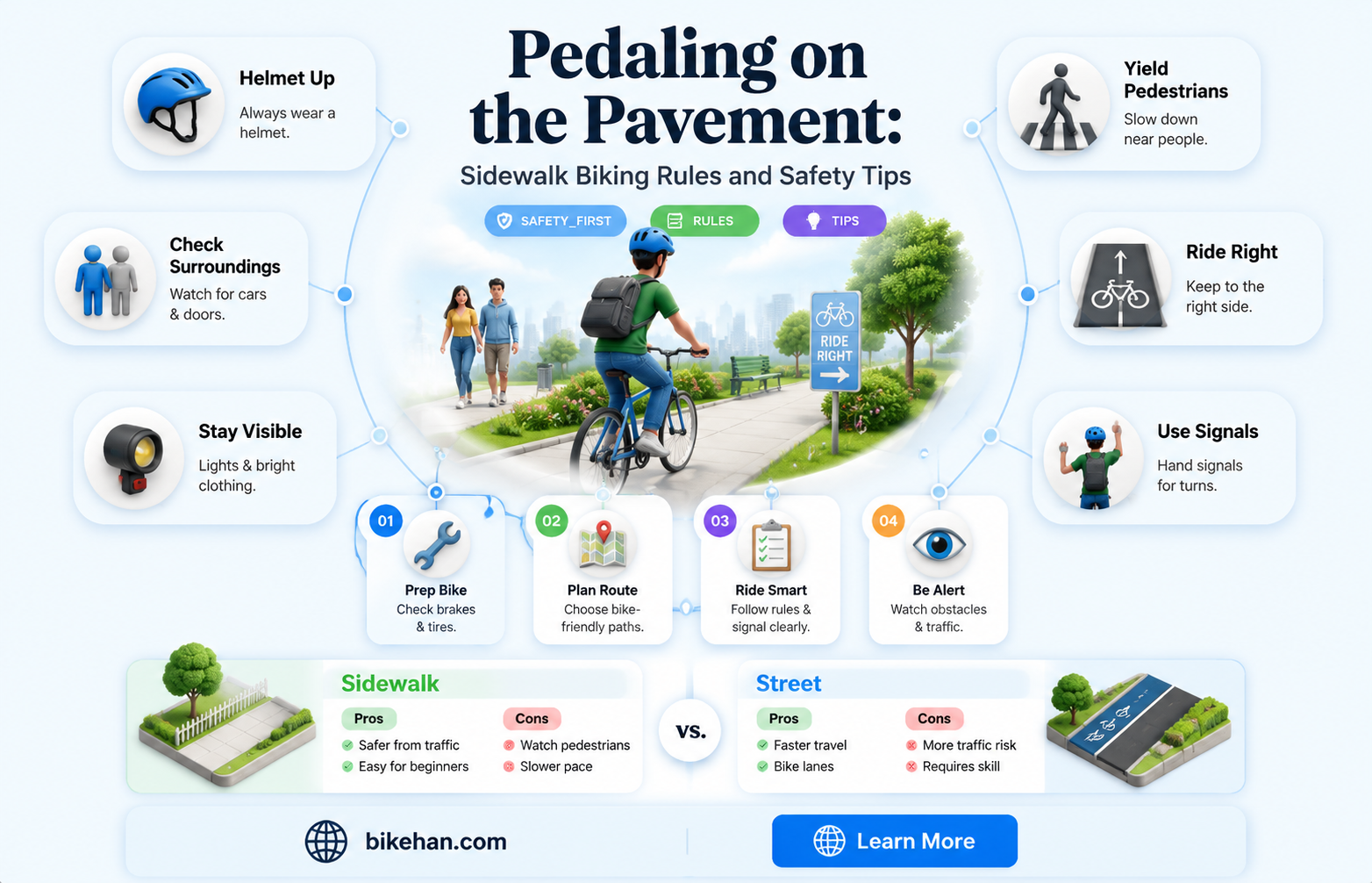can you ride on the sidewalk with a bike