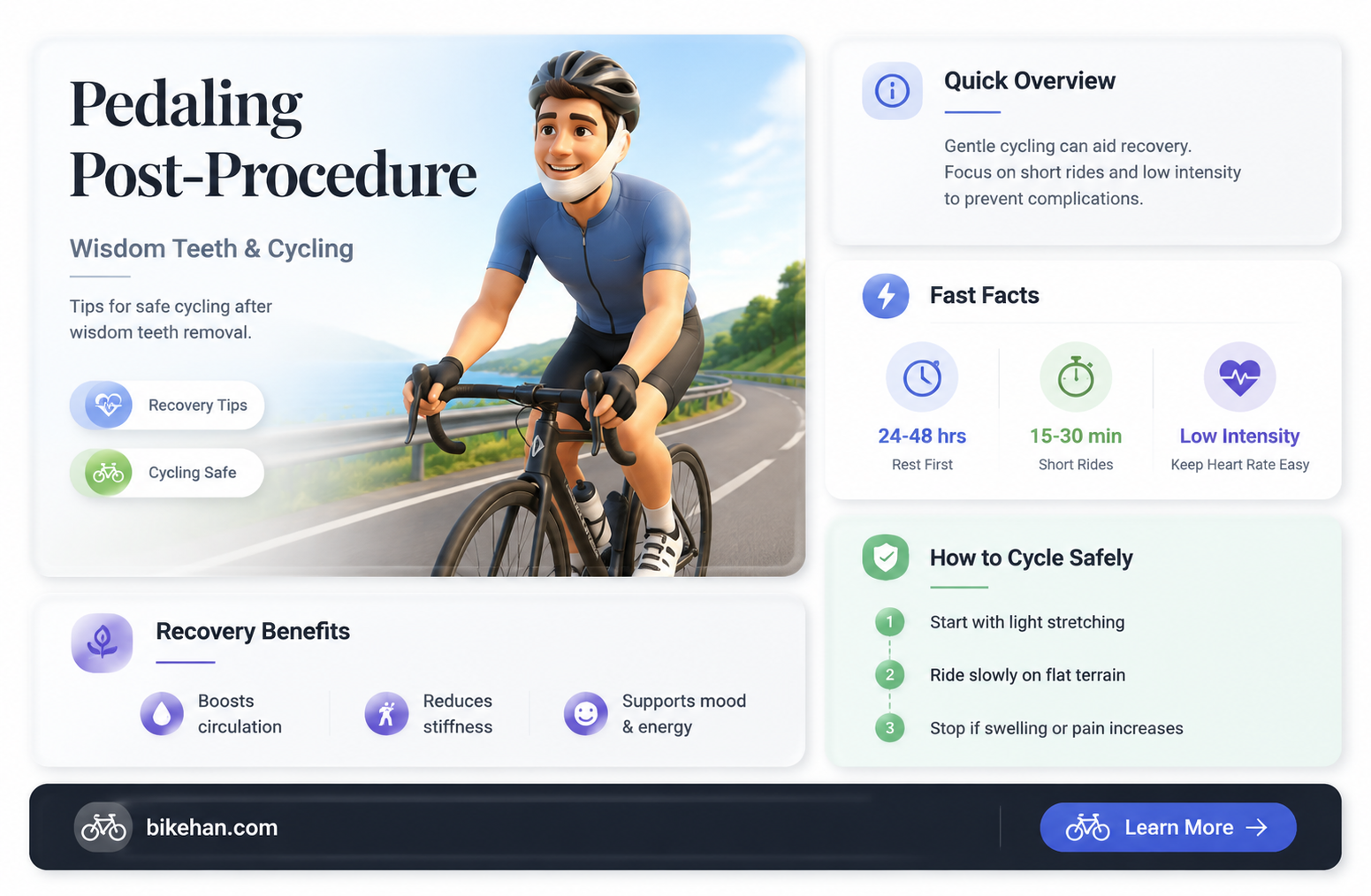can you bike after wisdom teeth removal