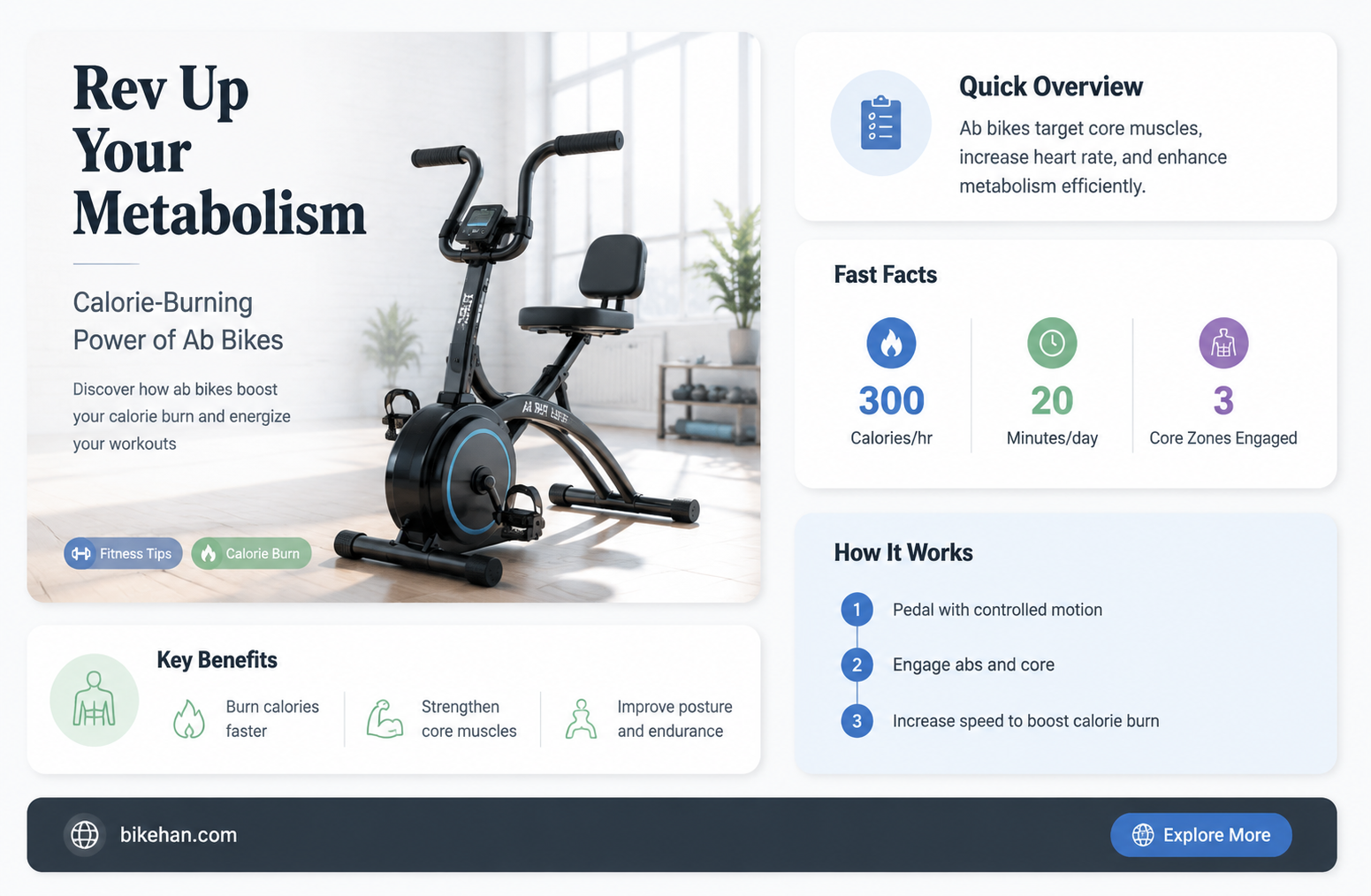 how many calories do ab bikes burn