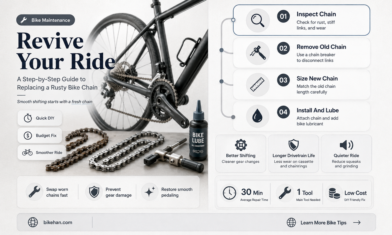 how to replace a rusty bike chain