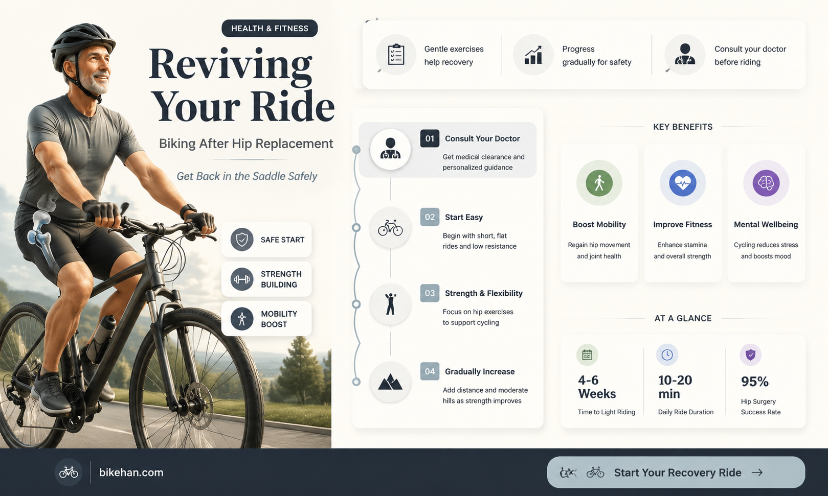 can you bike after hip replacement