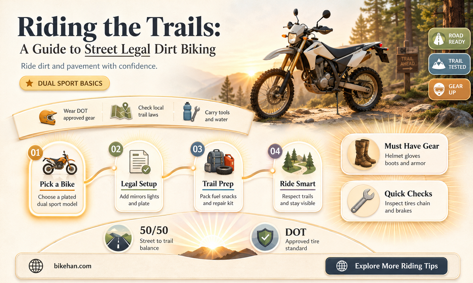 how to drive a street legal dirt bike