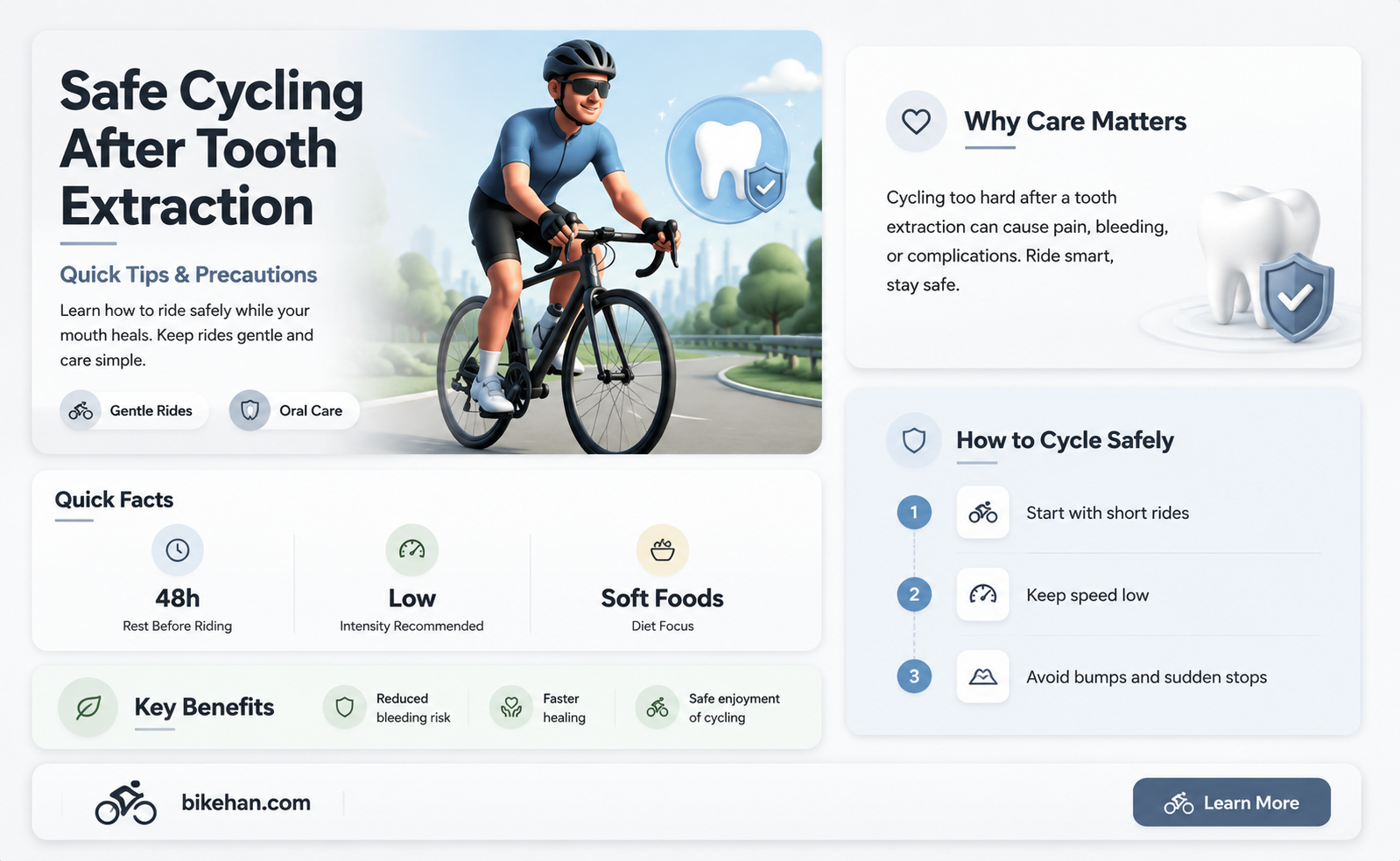 can i bike after tooth extraction