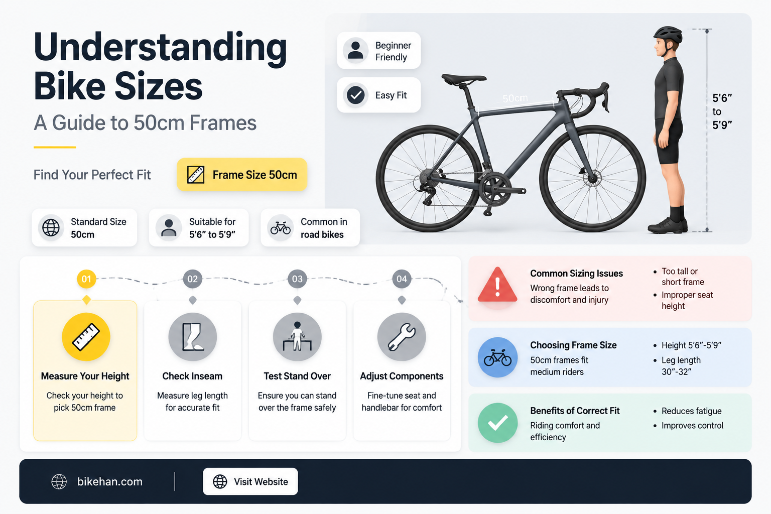 what size is 50cm bike