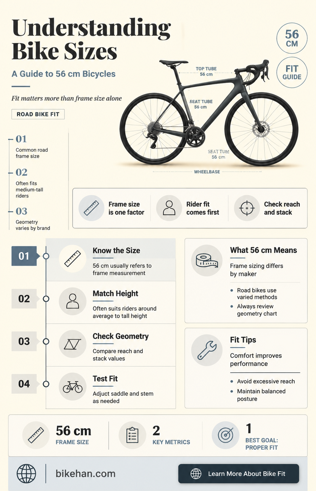 what size is 56 cm bike