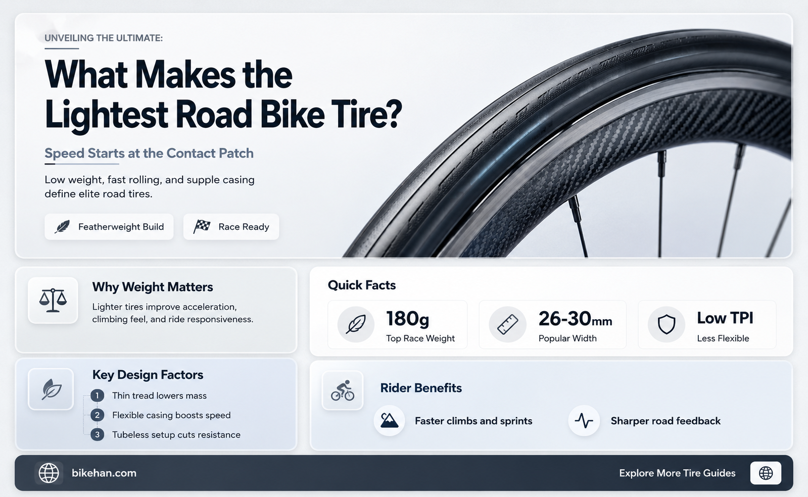 what is the lightest road bike tire