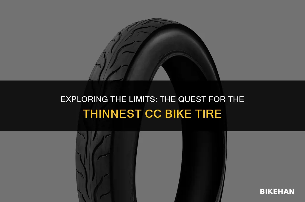 what is the thinnest cc bike tire ylh csn get