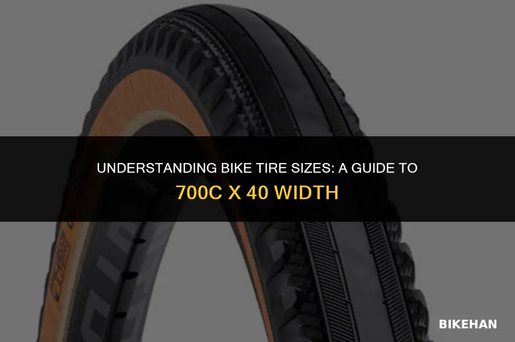 what is the width of 700c x 40 bike tire