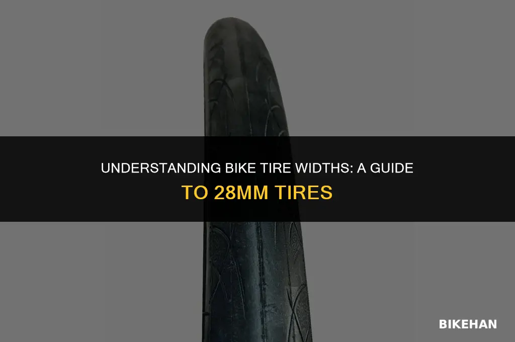 what is the width of a 28mm bike tire