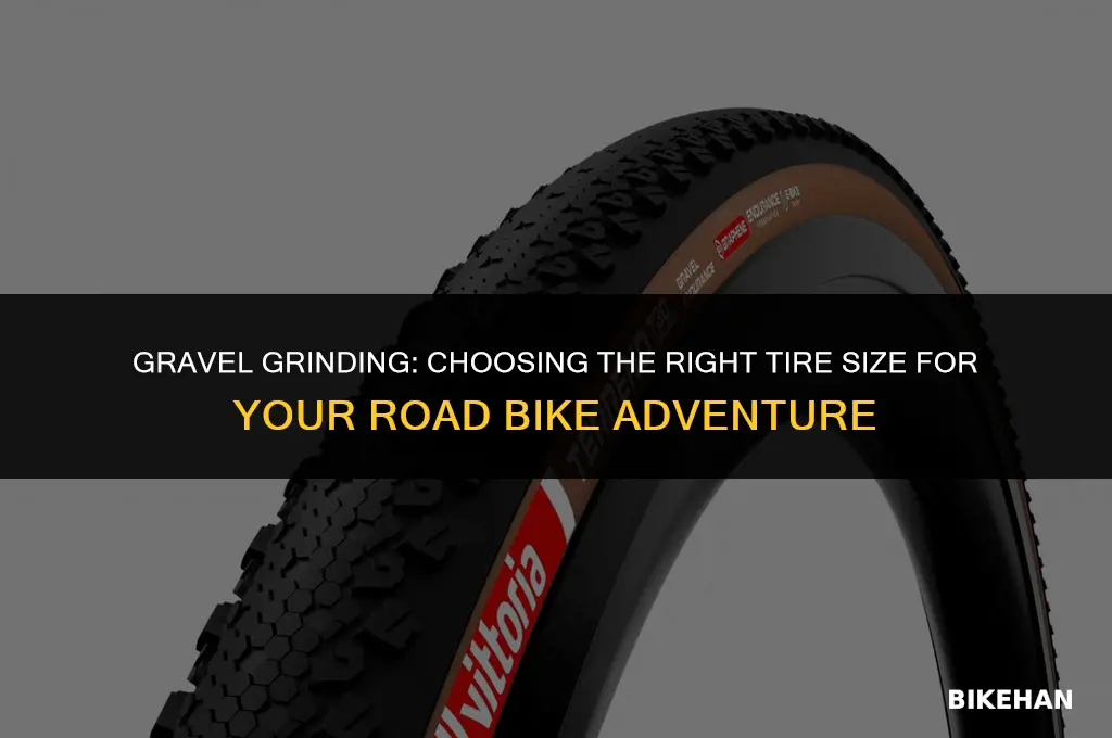 what min tire size on road bike with small gravel