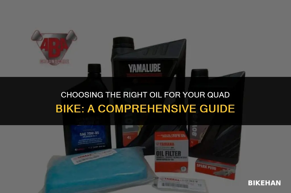 what oil to use for an quad bike