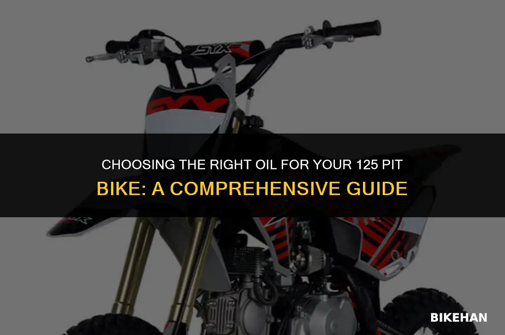 what oil to use in a 125 pit bike