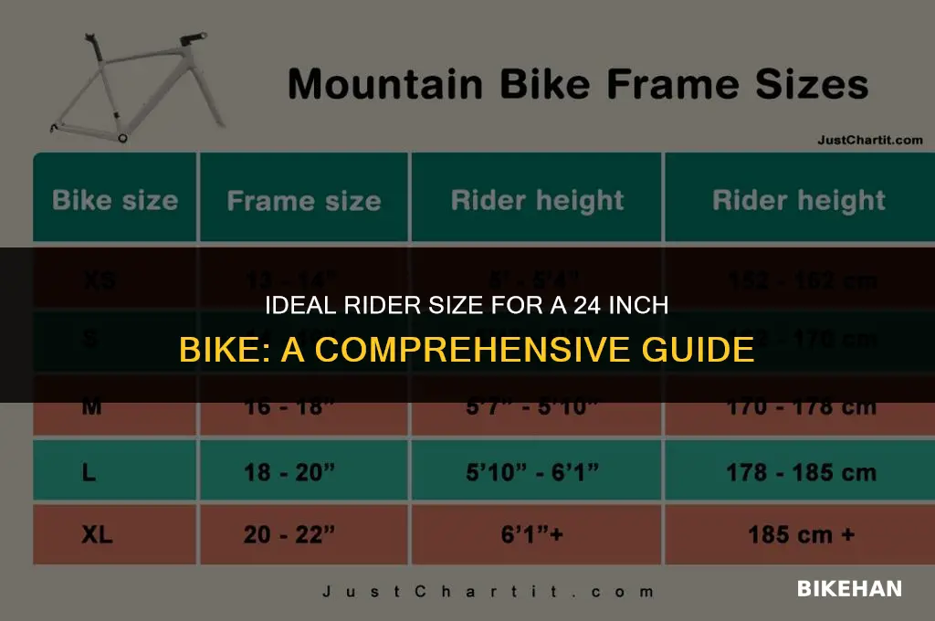 what size is a 24 inch bike good for