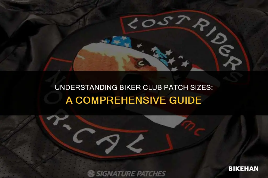 what size is a biker club patch