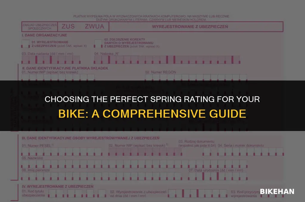 what spring rating should i get bike