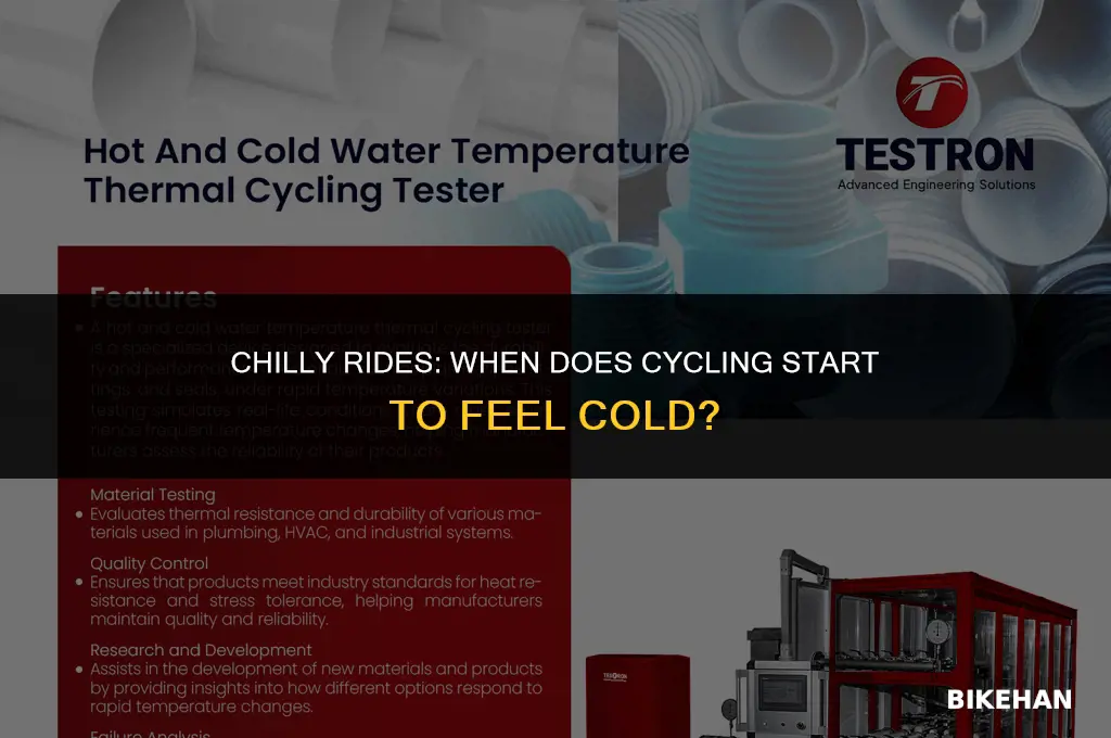 what tempeerature does it starting getting cold riding a bike