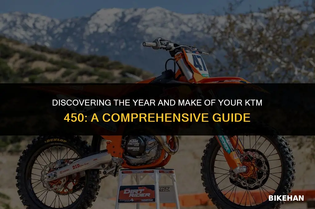 where to find year make of bike ktm 450