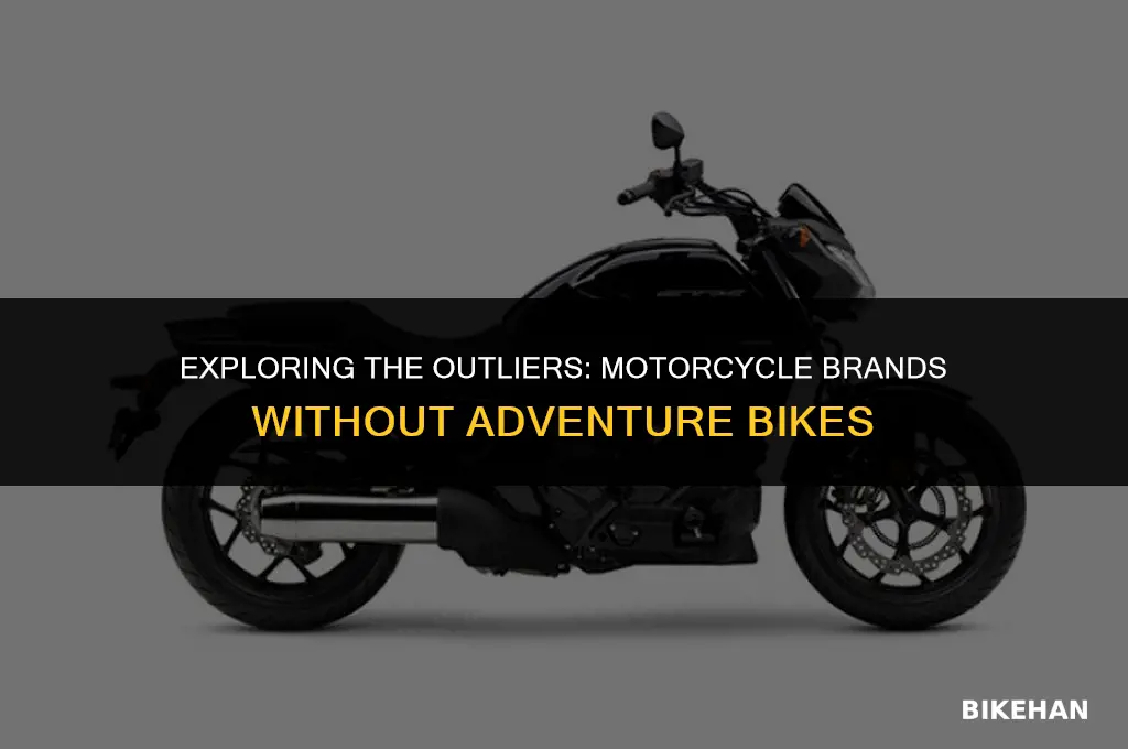 which motorcycle company doesnt make adventure bikes