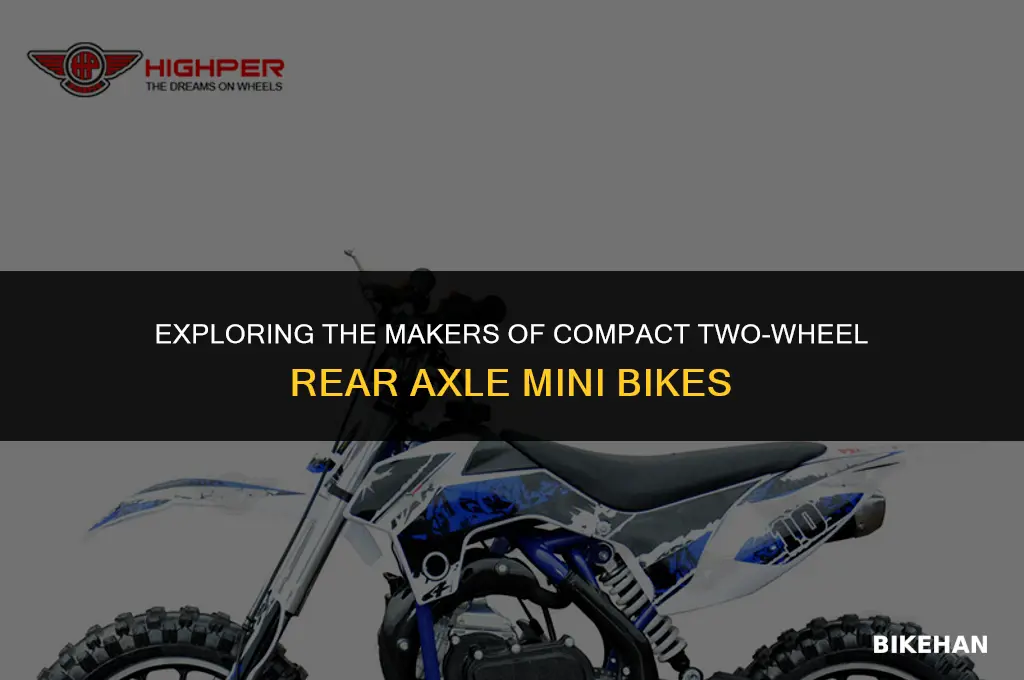 who makes 2 wheel rear axle mini bike